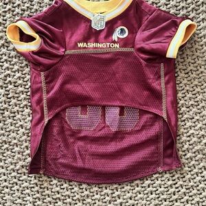 Washington Redskins Vintage NFL Licensed Dog Football Jersey - Burgundy and Gold